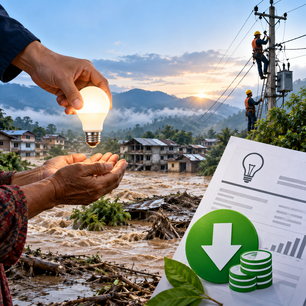   बाढी प्रभावित परिवारको बिजुली बिलमा राहत दिन सरकारको तयारी 