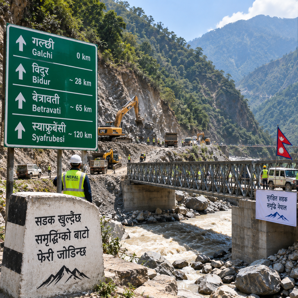 दसैँअघि यात्रुलाई राहत दिने तयारी, गल्छी–स्याफ्रुबेँसी सडक खुलाइँदै